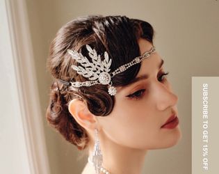BABEYOND Rhinestone Studded Leaf Hairband
