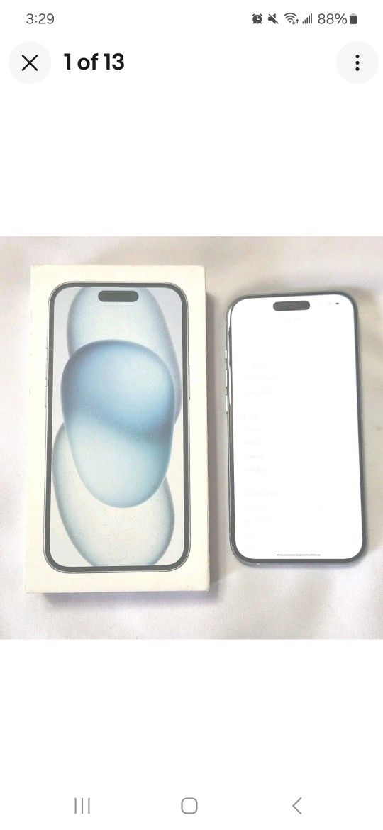 Apple iPhone 15 A2846 Boost Mobile Only 128 GB Blue