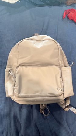 Sandy color Lululemon backpack downtown tan khaki
