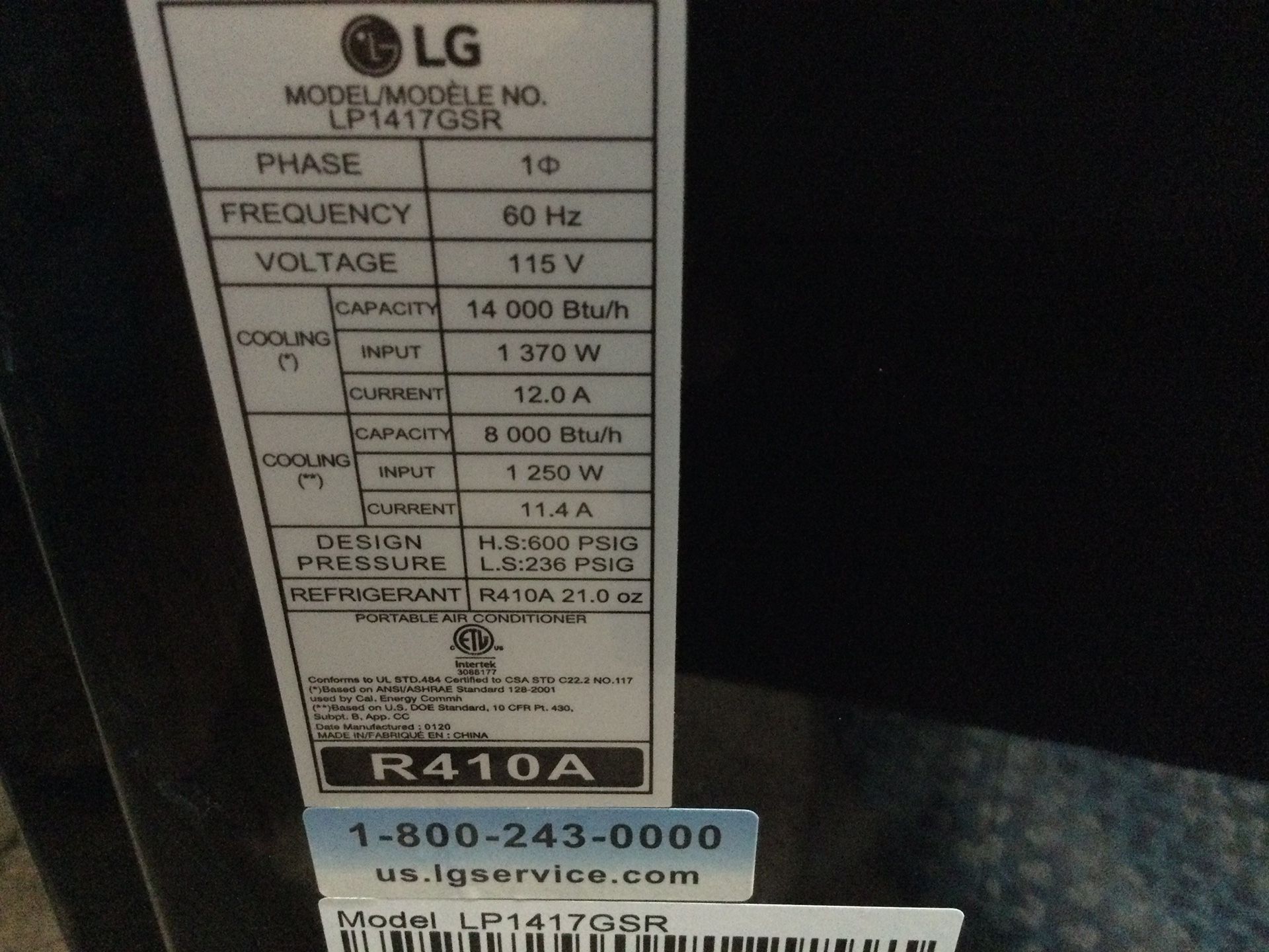 Air Conditioner14000LG