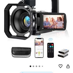 4K Video Camera, Camcorder 48MP Ultra HD WiFi Vlogging