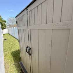 Suncast 6 ft. x 3 ft. Resin Vertical Pent Storage Shed with Floor Kit