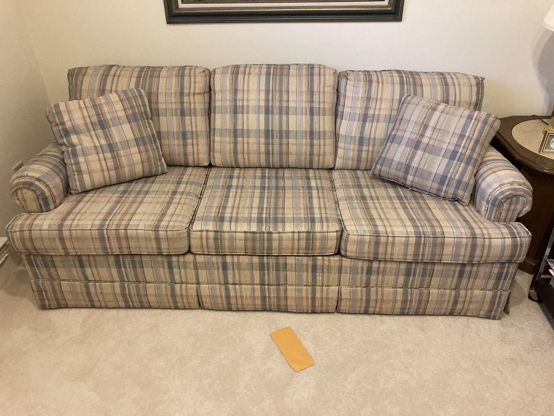 Plaid Large Sofa Bed