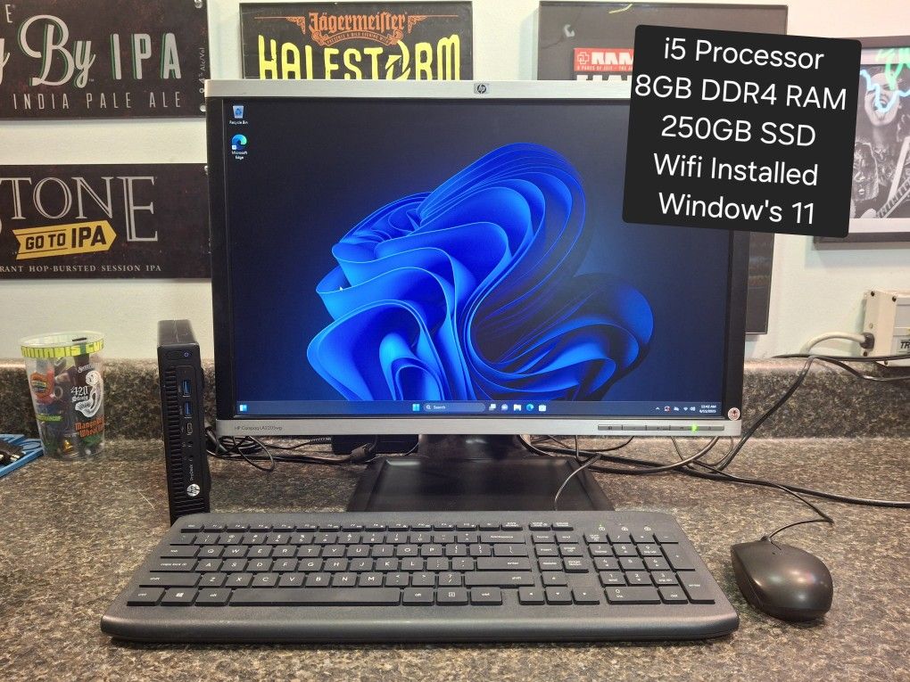 HP Desktop Computer With Monitor Keyboard And Mouse Included