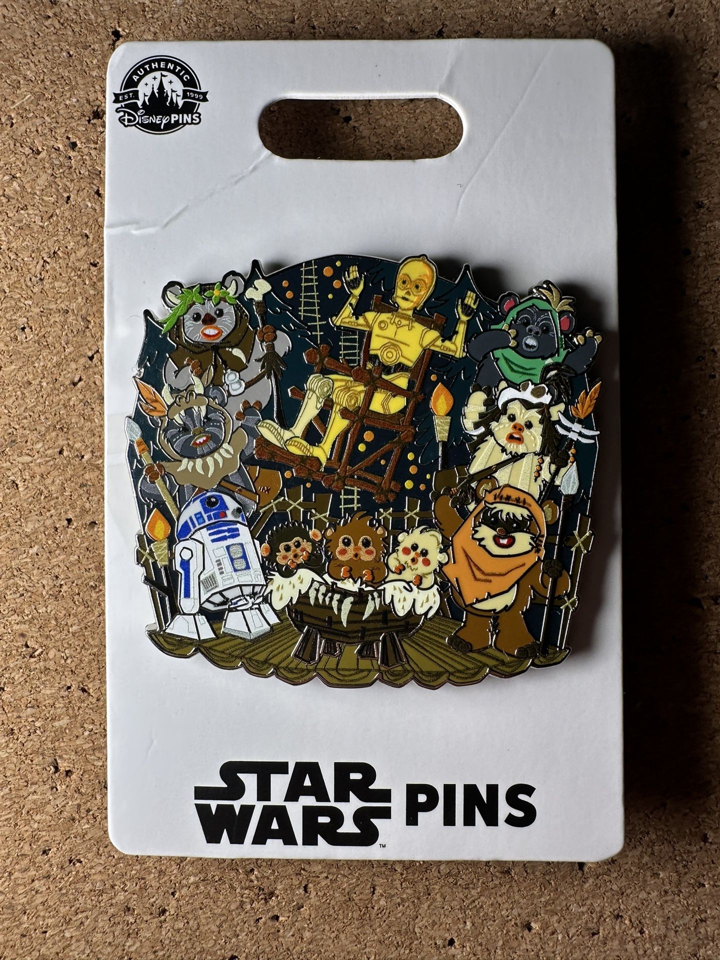 2023 Disney Parks Star Wars Family Cluster Pin Endor Ewoks C-3PO R2-D2 Wicket