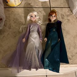 Anna And Elsa Doll Used