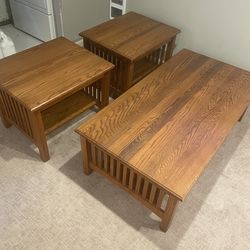 Coffee table and two side tables