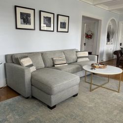 Grey West Elm Sectional Sofa 
