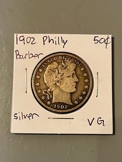 1902 Barber Silver Half Dollar Philadelphia Mint