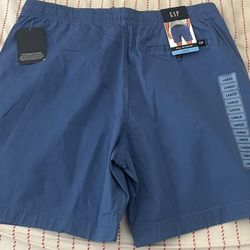 Gap Shorts Mens Size L Blue Flat Front Stretch