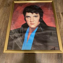 Original 1979 Lawerence Williams  Elvis Canvas Painting