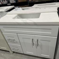 Bathroom vanity 36 inch white 