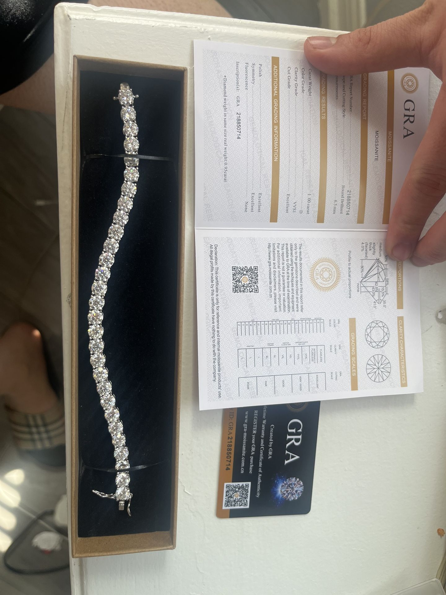 Moissanite Bracelet 6.5mm