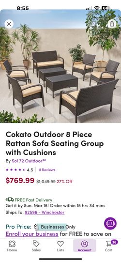 *NEW* 8 piece Patio Set