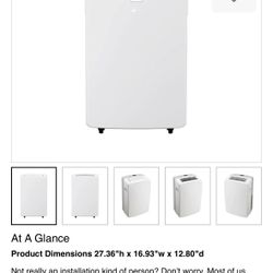 LG 10,200 BTU's White Portable Air Conditioner