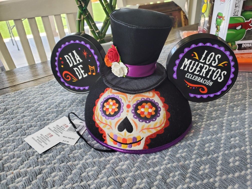 Disney Skull Dia De Los Muertos ear hat