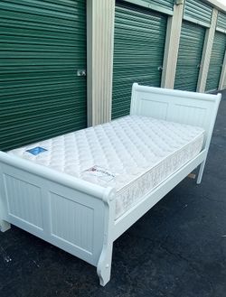 TWIN BED FRAME WITH MATTRESS
