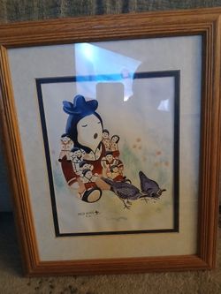 Framed Redwing E.D. Native American Print
