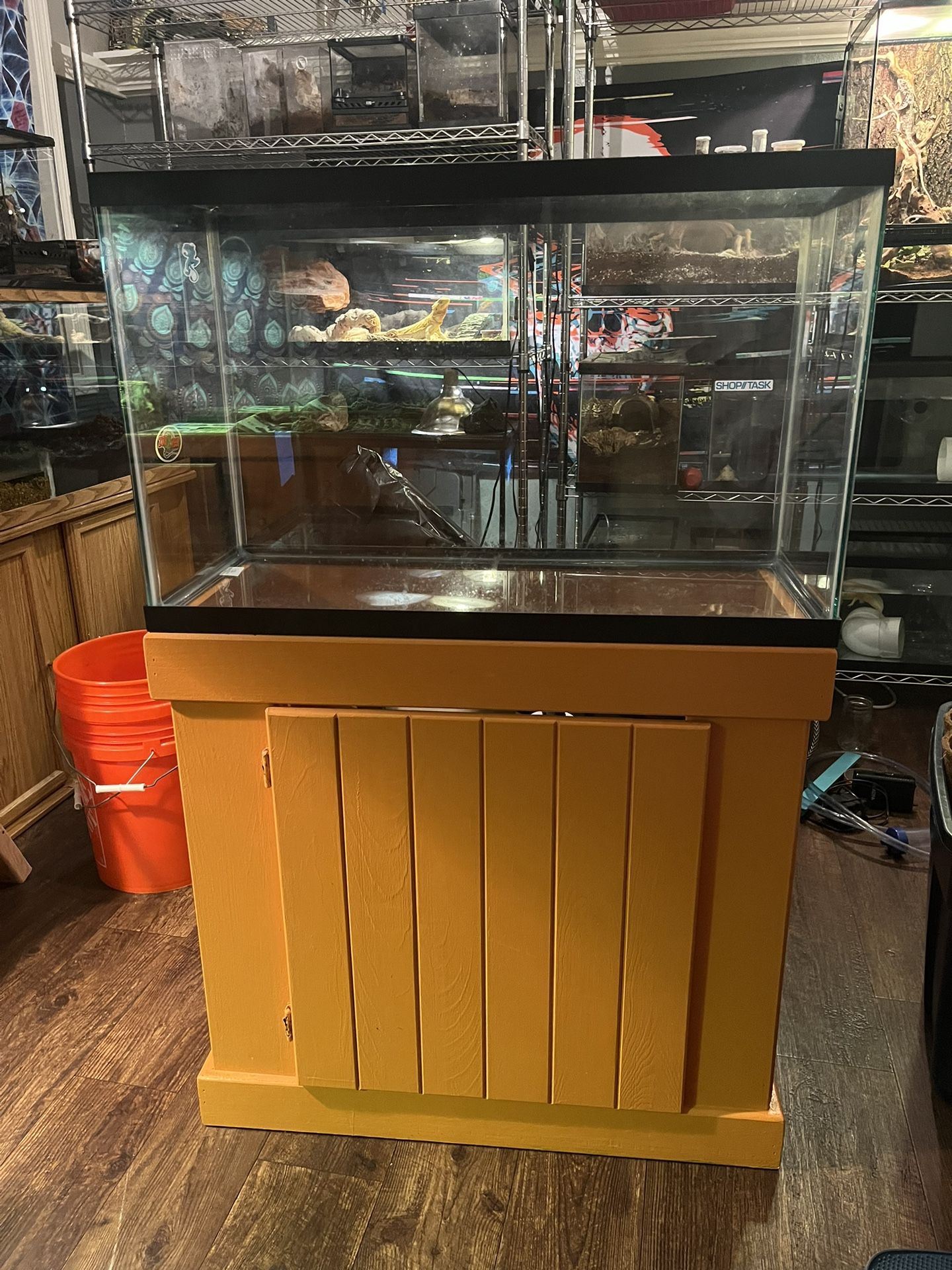 29 Gallon Fish Tank & Stand + Fish Supplies