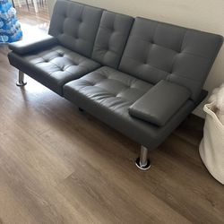 grey sofa and 2 chairs