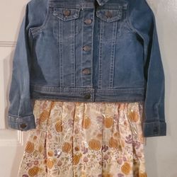 Girls Dress With Jean Jacket