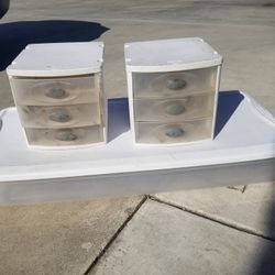 White Plastic Storage Containers All For $15