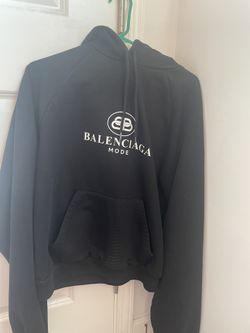 Balenciaga Black BB Mode hoodie unisex Cotton Polyester
