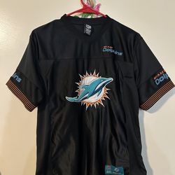 All Black Miami Dolphins AFC  East Confrence Jersey