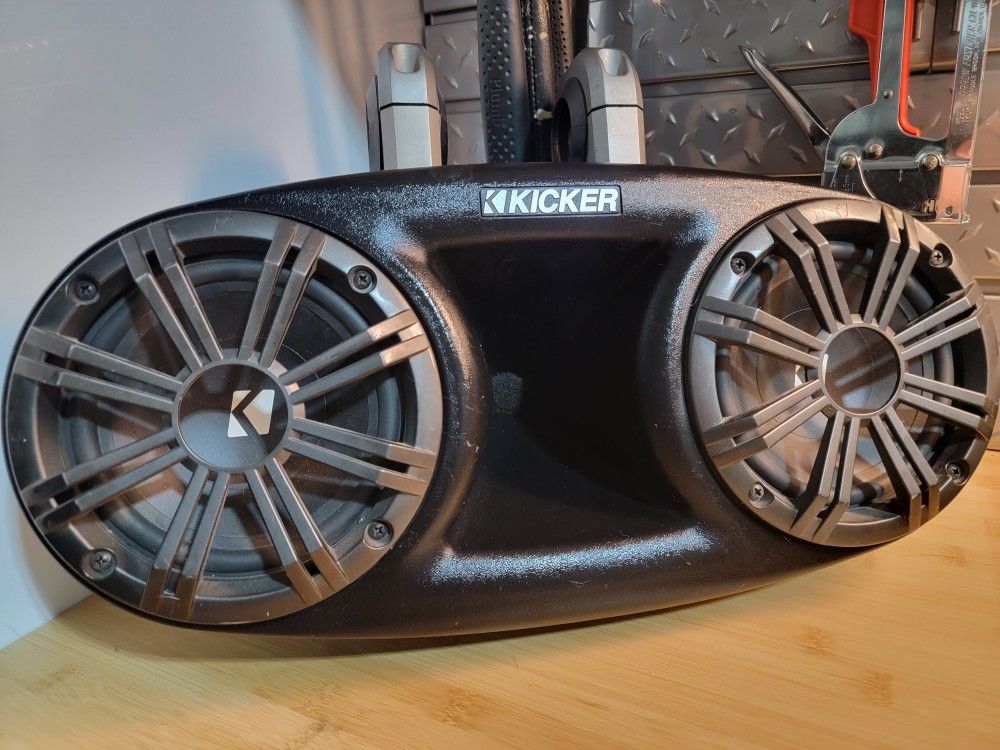 Kicker Dual 6.5 Box For UtV and Boat, mounting hardware ncluded.