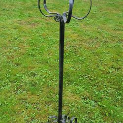 Nice Vintage Black Metal Plant Stand 