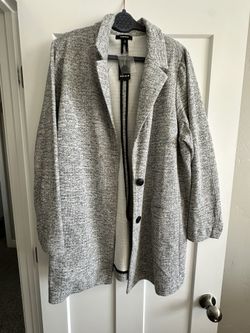 NWT Torrid plus size long line grey white blazer size 3X