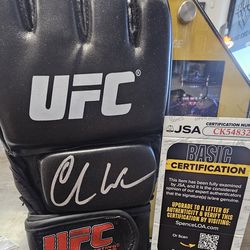 Chris "all american" Weidman SIGNED (JSA COA) UFC Glove autographed MMA
