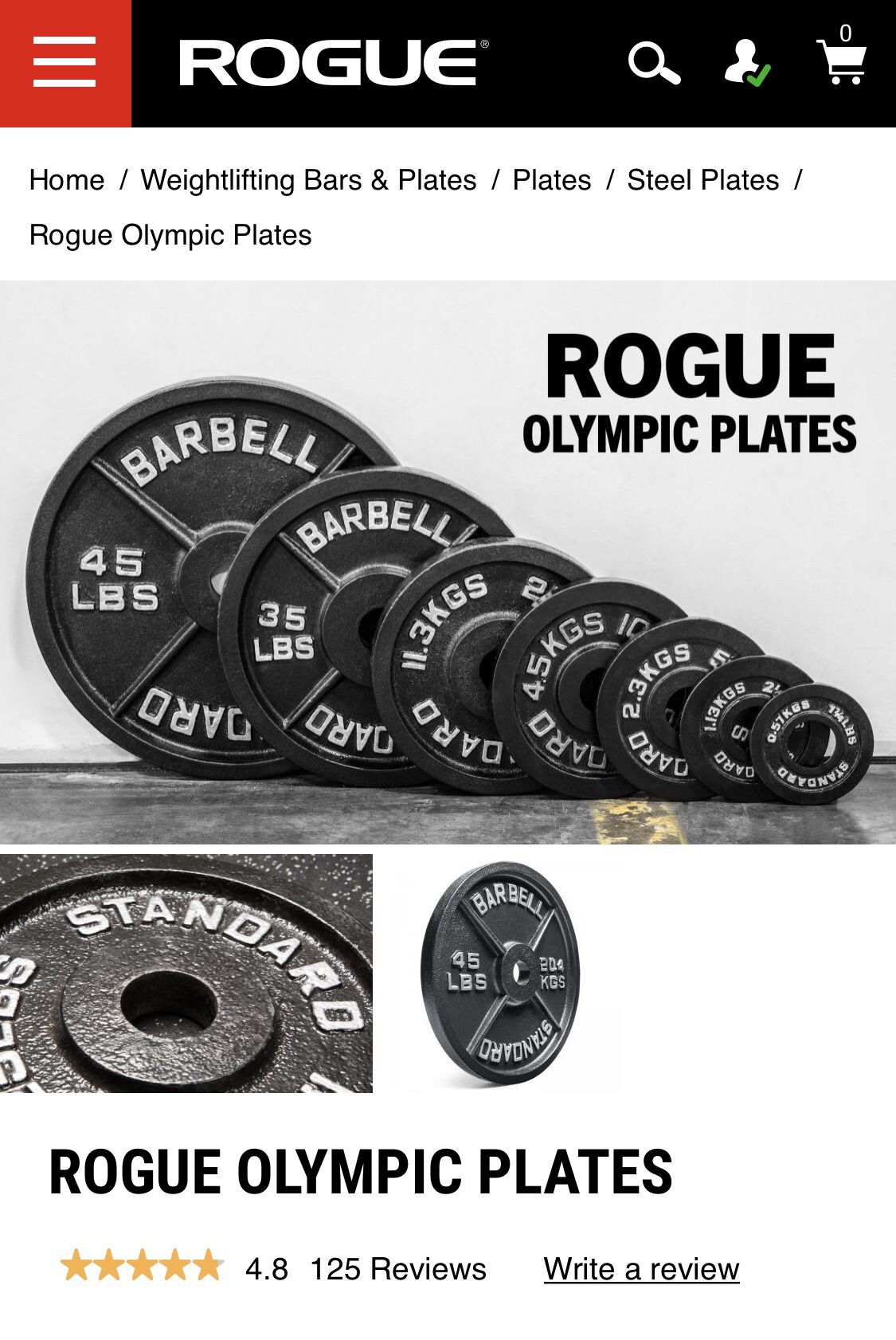 Rogue Olympic Plates