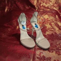 Nine West Clear Natural Heels 10