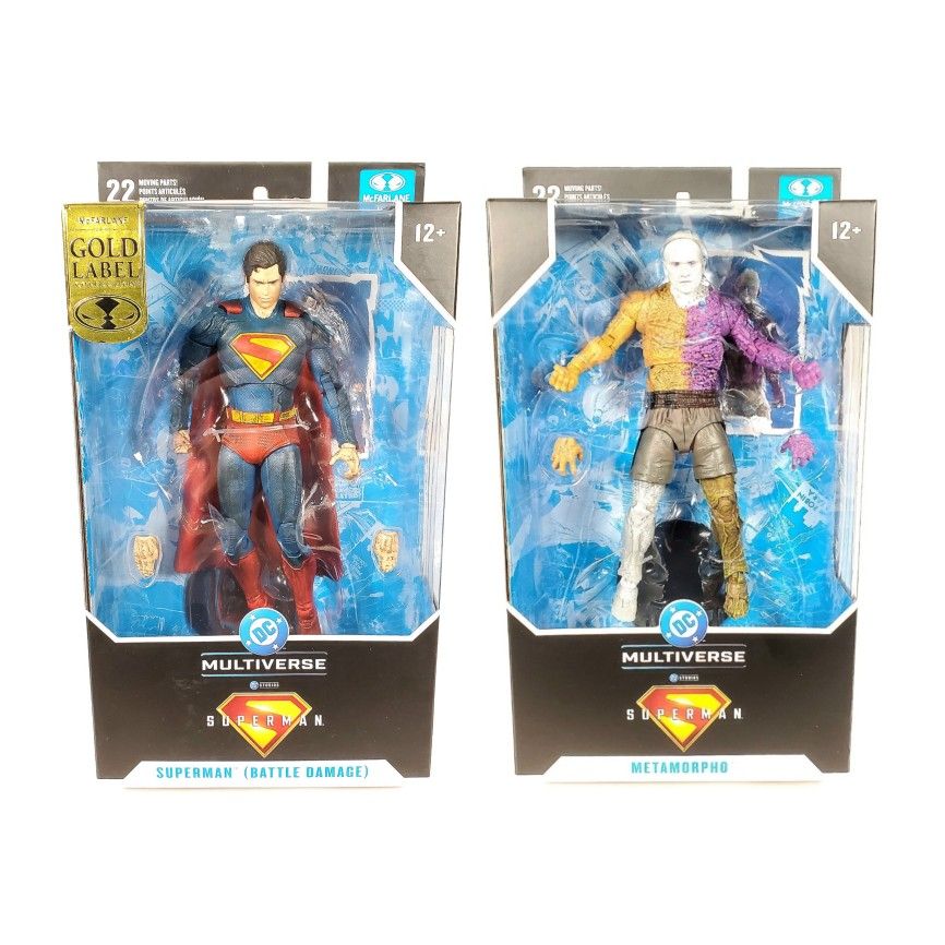 NEW McFarlane DC Multiverse Superman Battle Damage & Metamorpho 7" Action Figure