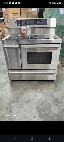 Kenmore Elite Dual Fuel Range - 40”, 5 Burners, 2 Electric Ovens, Gas Cooktop
