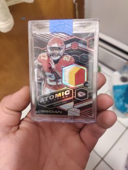 Kareem Hunt Game Worn Patch Numbered 1 Of 5.
