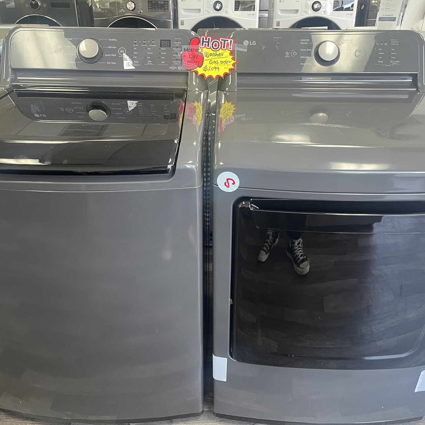 Happy Mother’s Day/ 5.0cu.ft Top Load Washer & 7.4cu.ft Gas Dryer Set (FREE PARTS) Now$1099 