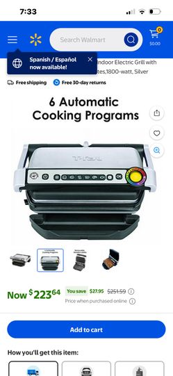Tfal OptiGrill Electric Toaster/grill