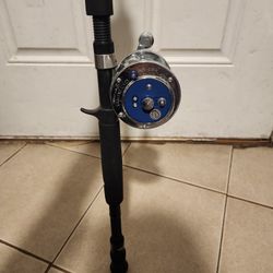 Zebco HAWG SEEKER POLE WITH OLYMPIC DOLPHIN 625LW REEL 7FT ACTION MEDIUM HEAVY 