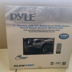 Pyle 7” Bluetooth Double DIN TFT Motorized slide-down Panel Touch Screen Multimedia 