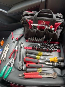 Husky tool bag with tools all good stuff