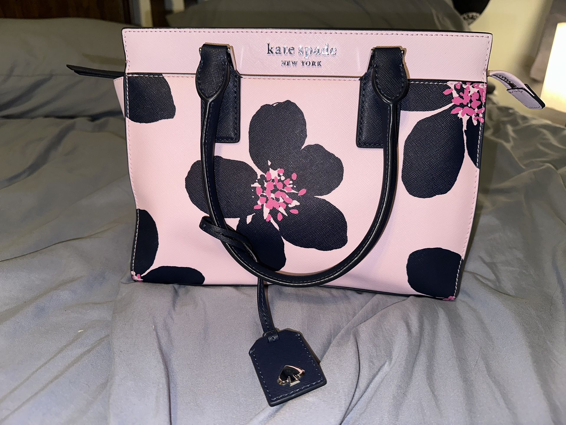 Kate Spade Baby Pink Floral Handbag + Matching Wallet – Elegant Set 🌸👜