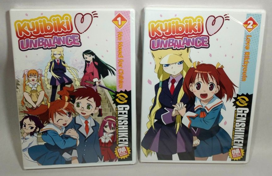Anime DVD Lot Kujibiki Unbalance - Vol. 1: Ep. 1-4, Vol. 2 Ep. 5-8 New Sealed