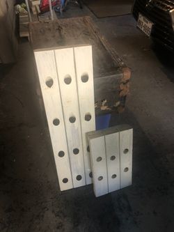 Lot of 2 Rustic Wine Racks