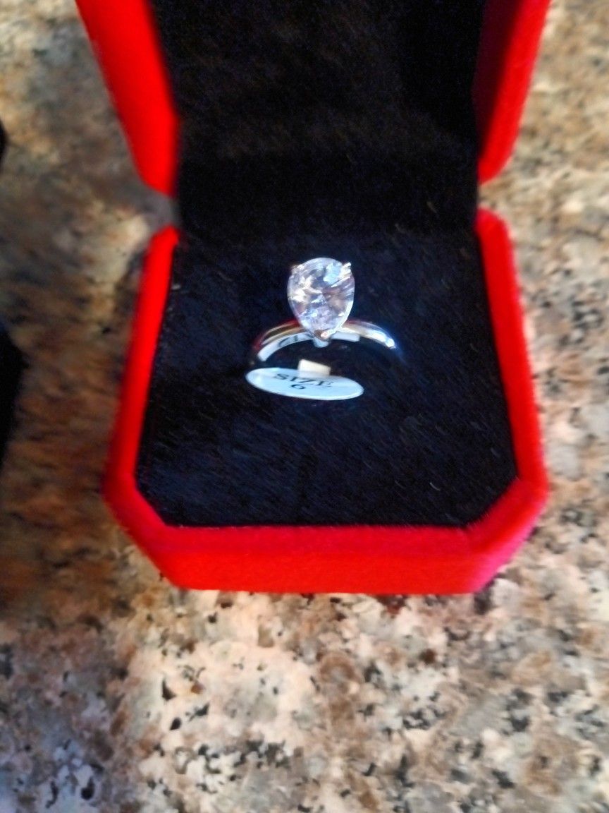 Cubic Zirconia Engagement Ring