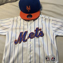New York Mets Toddler Jersey And Hat Size 3T 