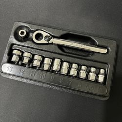 Snap On Tools 1/4 Low Profile Metric Ratchet Socket Set 
