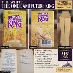 Vintage 1987 T.H. White – The Once and Future King – Ace Paperback