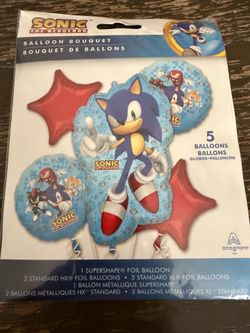 Sonic balloon bouquet